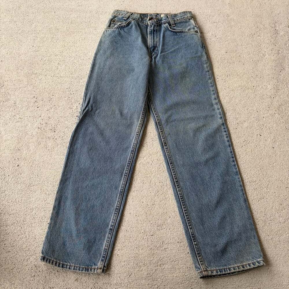 Vintage Levi's 550 Loose Straight Denim Jeans 28x30 Orange Tab